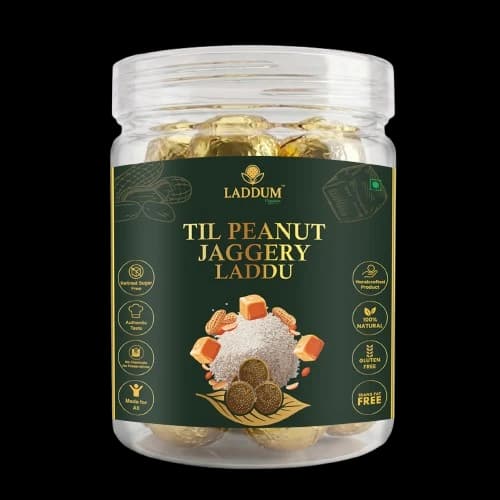 Til Peanut Jaggery Laddu jar